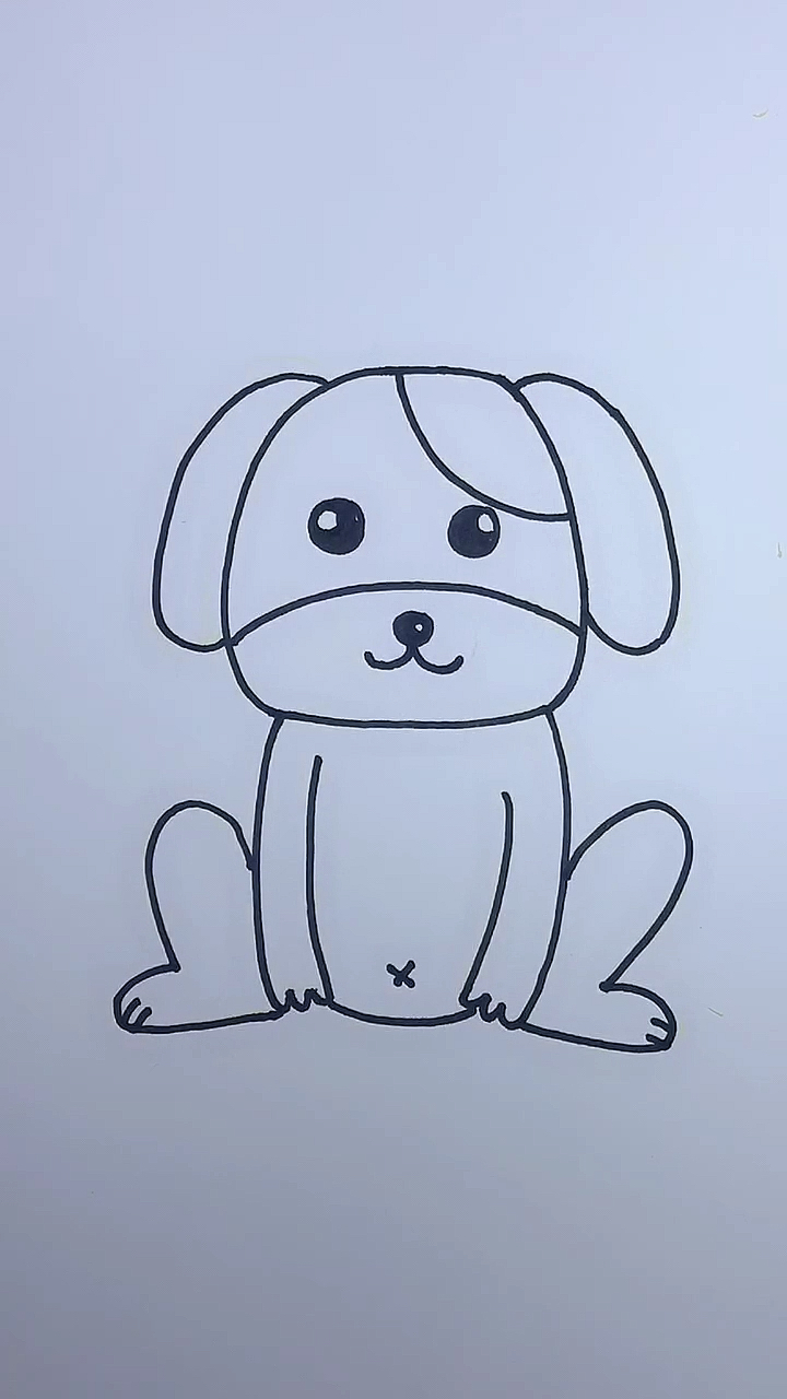 简笔画#教孩子画哈巴狗