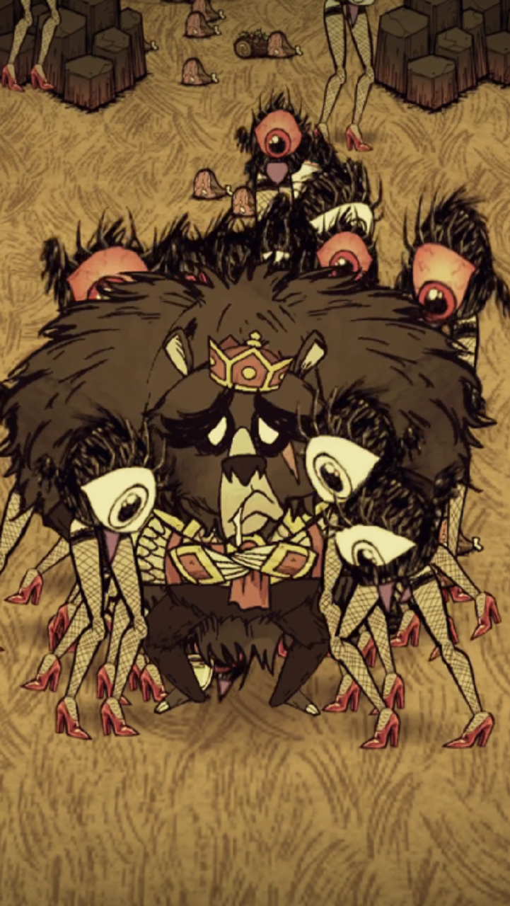 游戏#饥荒黑风大王大战100高脚鸟,大王:我被魅惑了