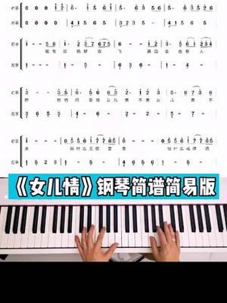 女兒情經典曲目初學版教學g譜主頁添加鋼琴教學