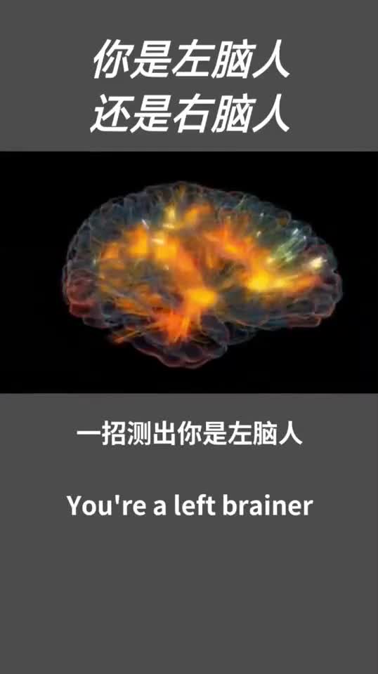 测一测你是左脑人还是右脑人.