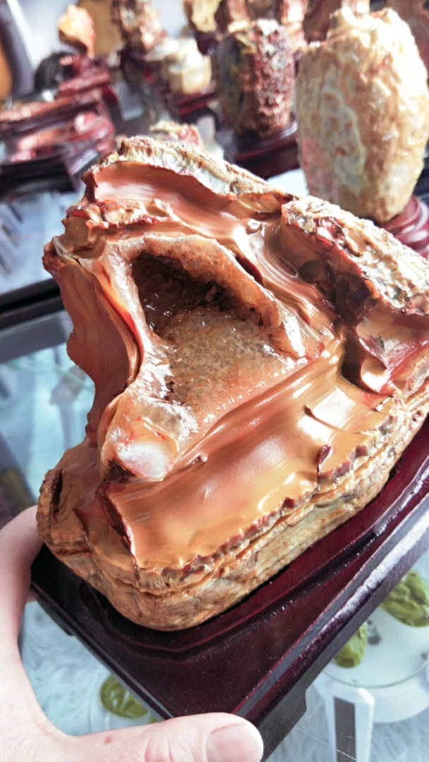 玛瑙石摆件,原石哦