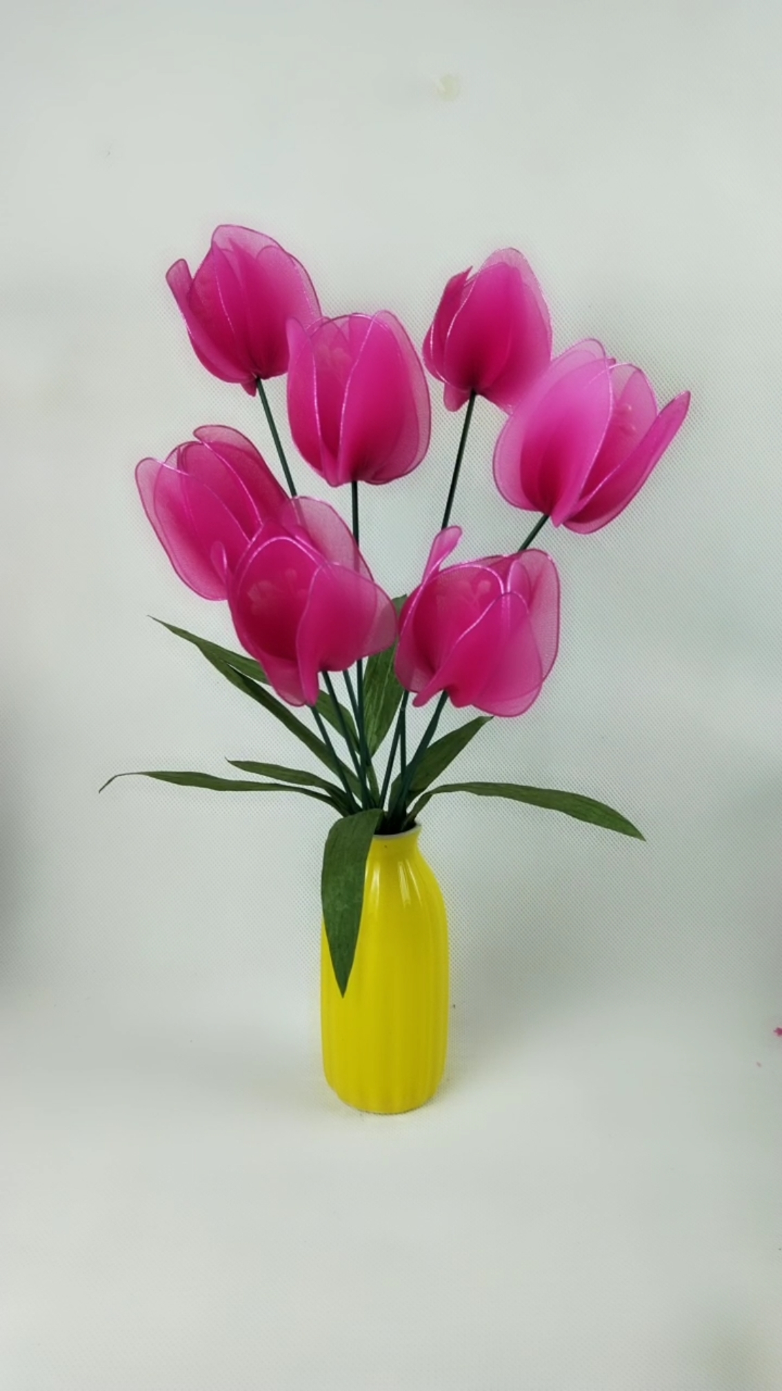 #手工花##手工丝网花丝袜版郁金香材料22#铁丝花芯丝网胶带花杆