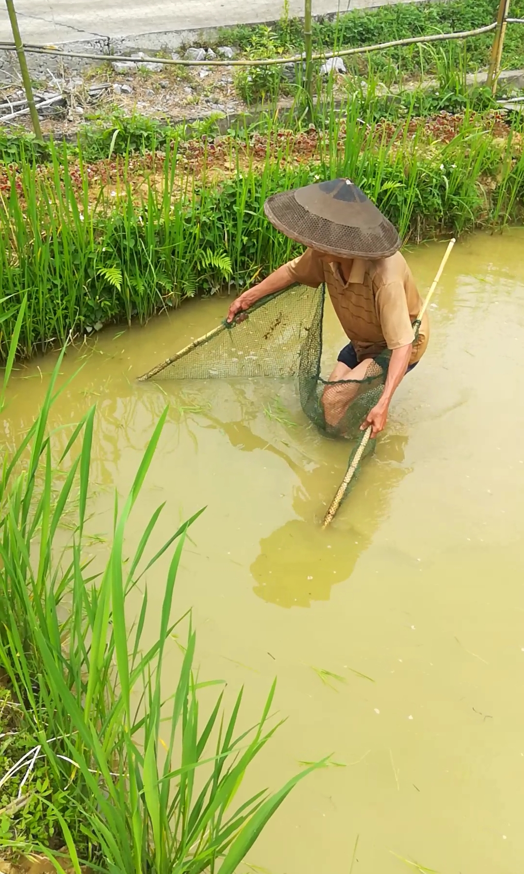 户外抓鱼#你们说,这东西能捞到大货吗?