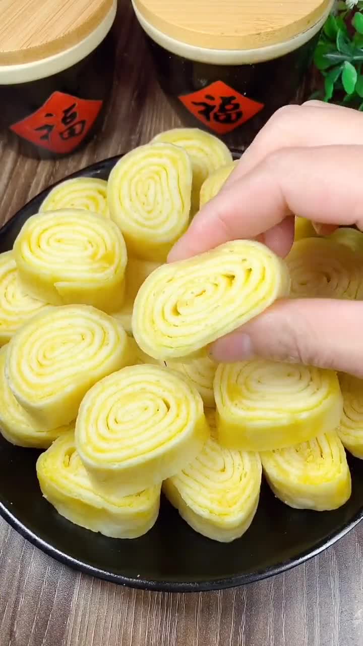 奶香千层卷美食,孩子超爱吃