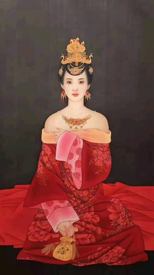 中国工笔画;最美新娘