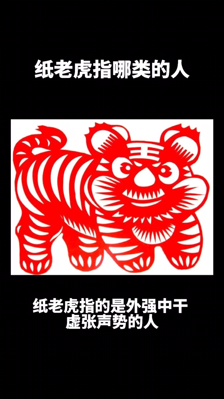 纸老虎指哪类的人