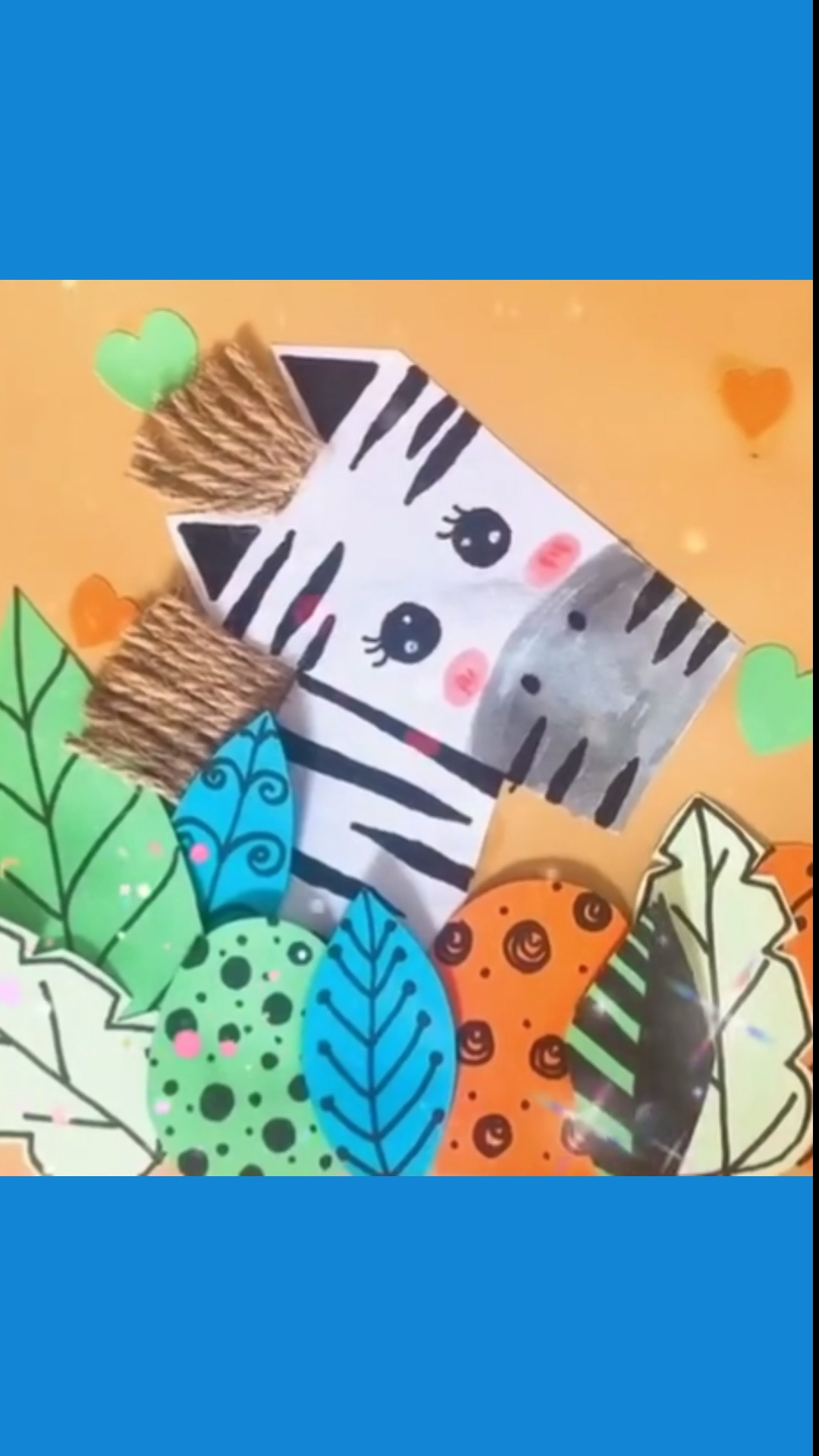 宅在家十四天挑战#卡纸拼贴画 呆萌小动物 环创素材