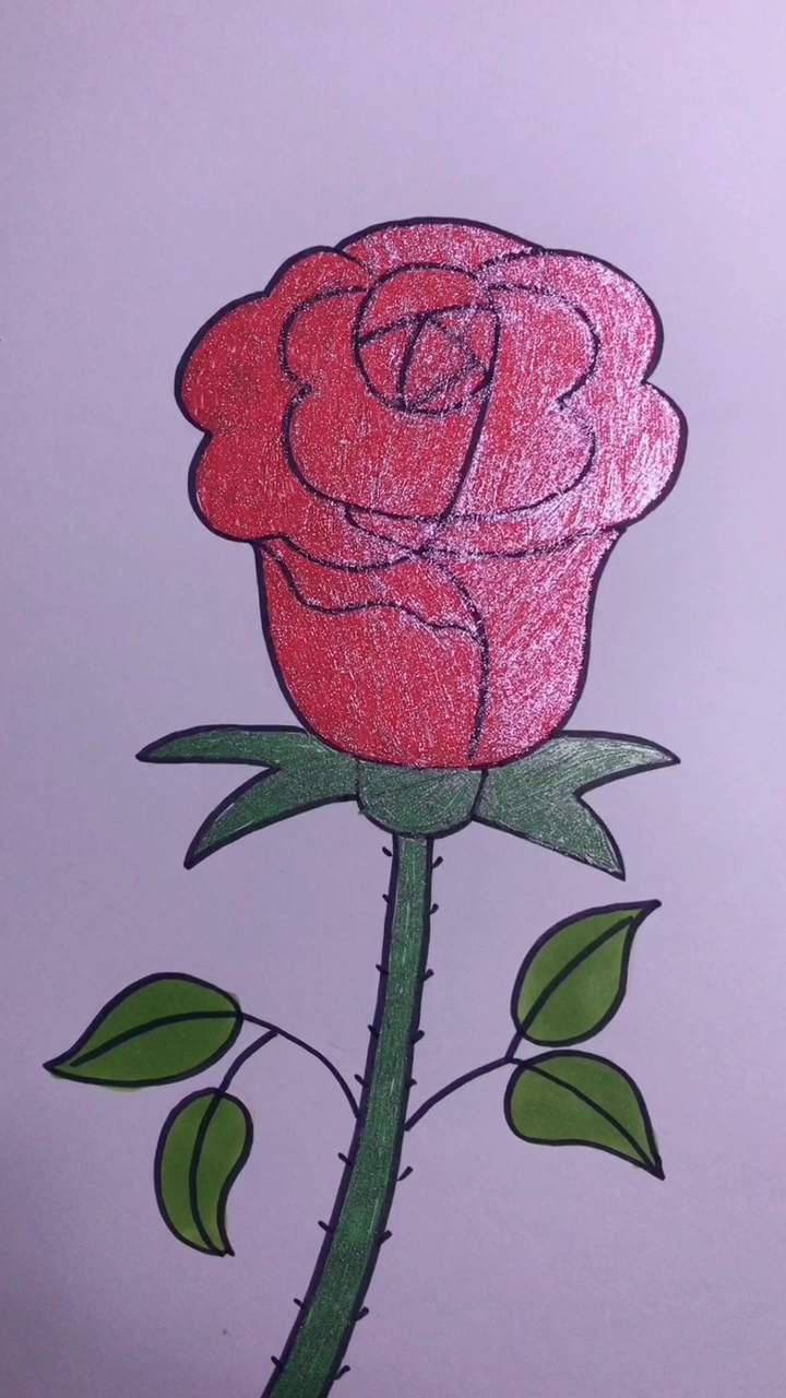 母亲节#数字9画玫瑰送给妈妈