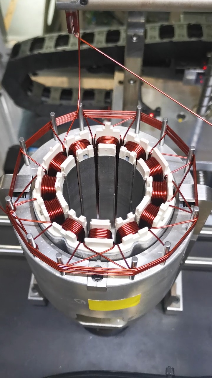 电机绕线#马达定子全自动绕线机如何精密排线?