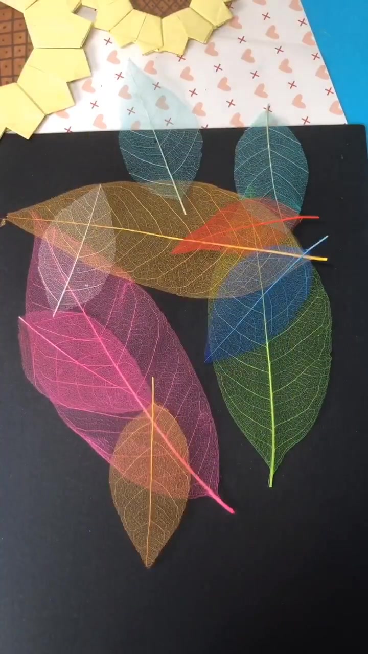 超美的叶脉书签