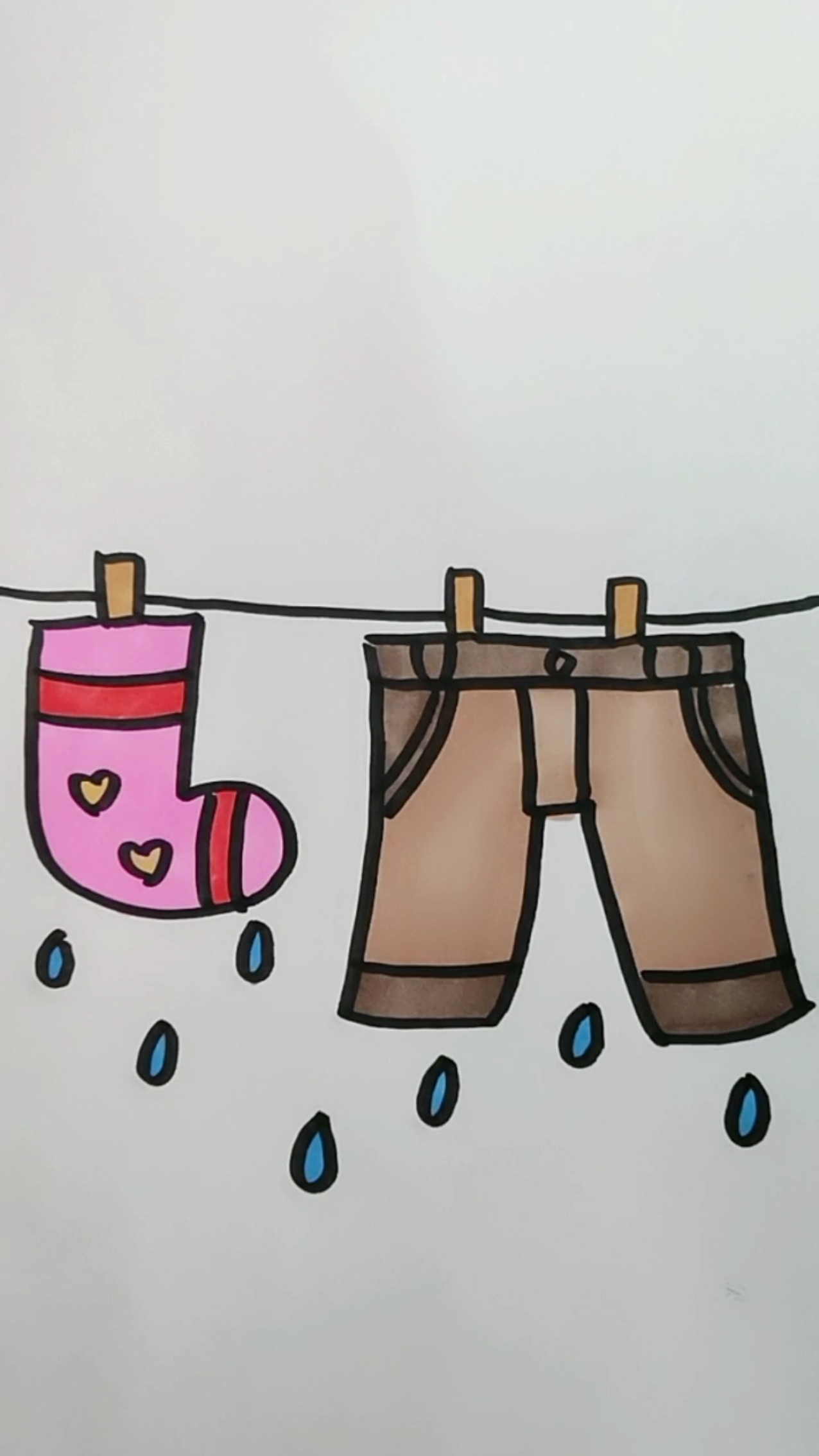 简笔画#简笔画晾衣绳