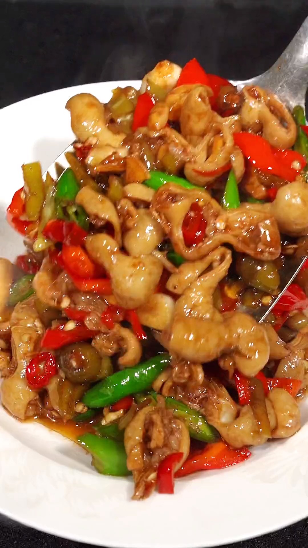 美食#肥肠一定要用这种泡椒来炒,酸酸辣辣没有一点臭味.