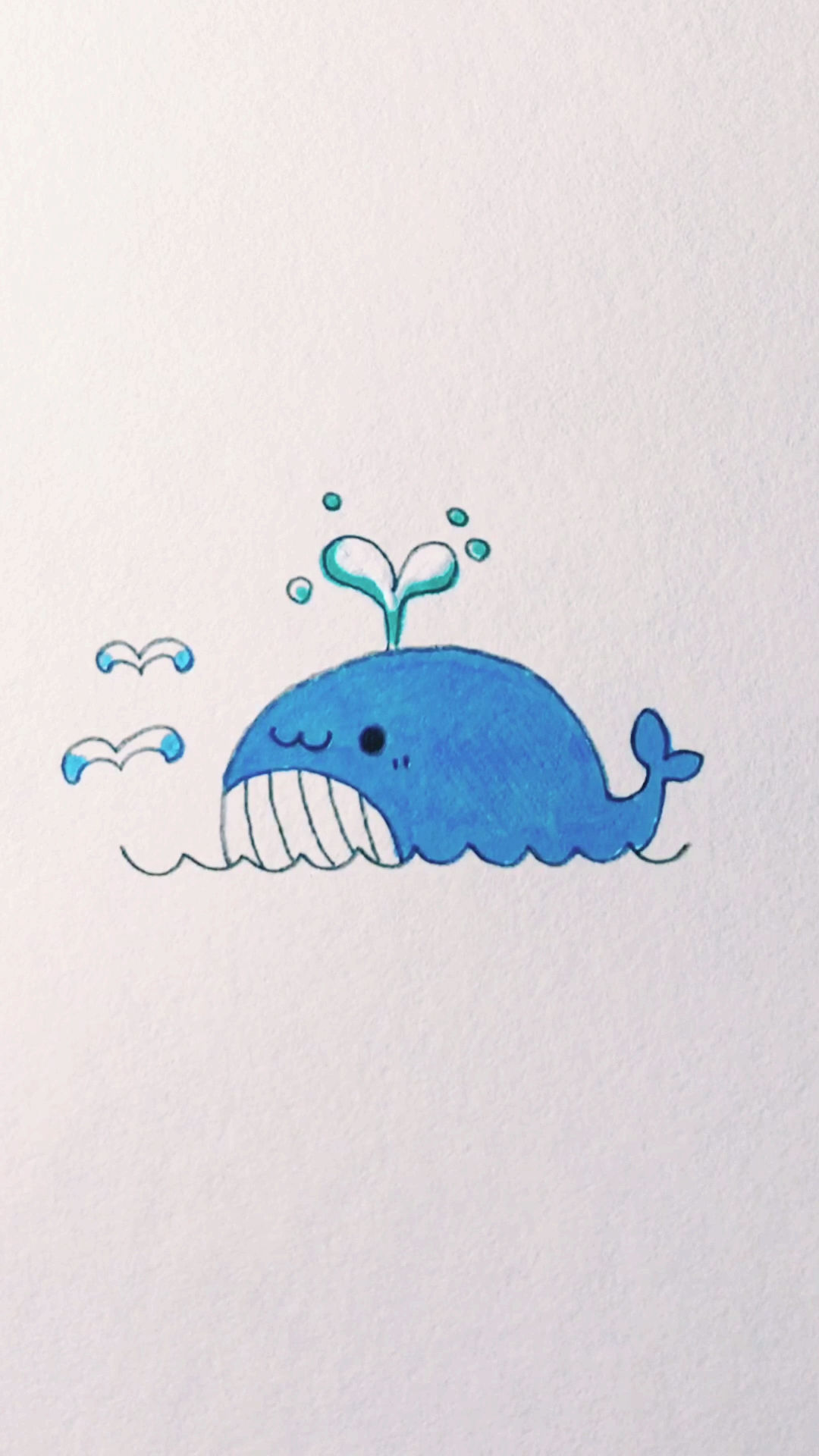 画画原来如此简单#简笔画鲸鱼