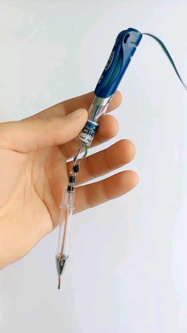 废旧笔筒制作,断点检测笔.隔空测量火零线神器