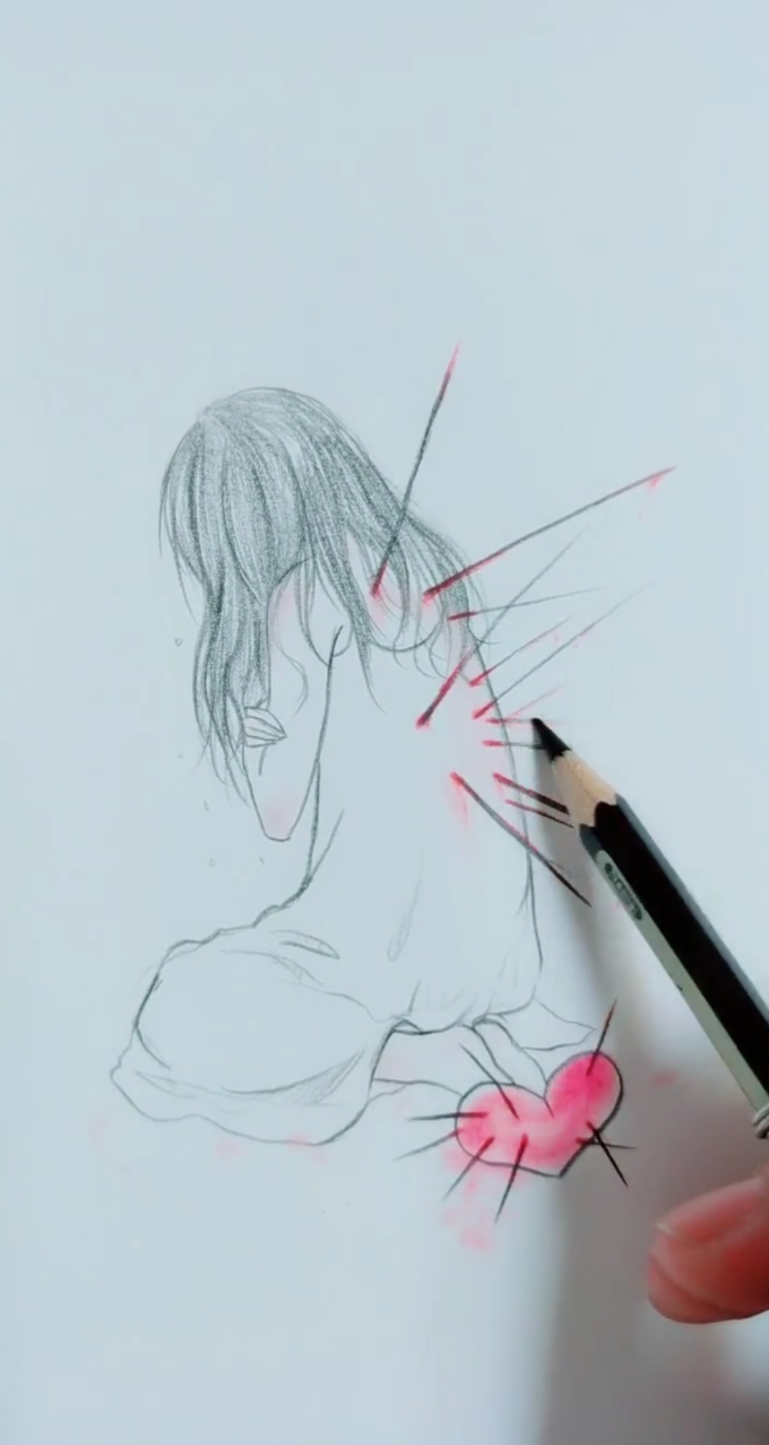 手绘教程#心碎了