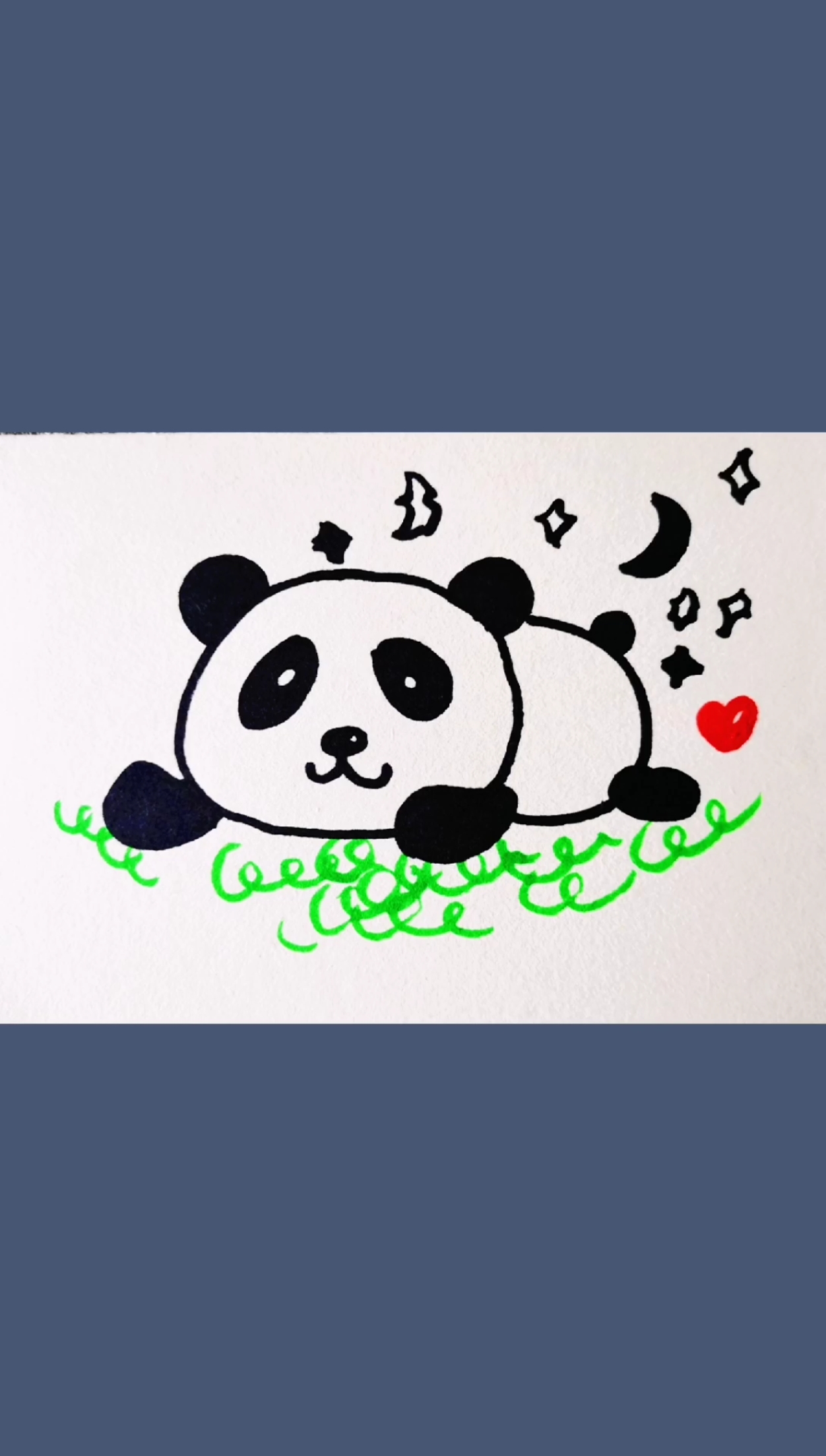 画画原来如此简单#简笔画小熊猫,简单好画,一定动手试试,不要看第二