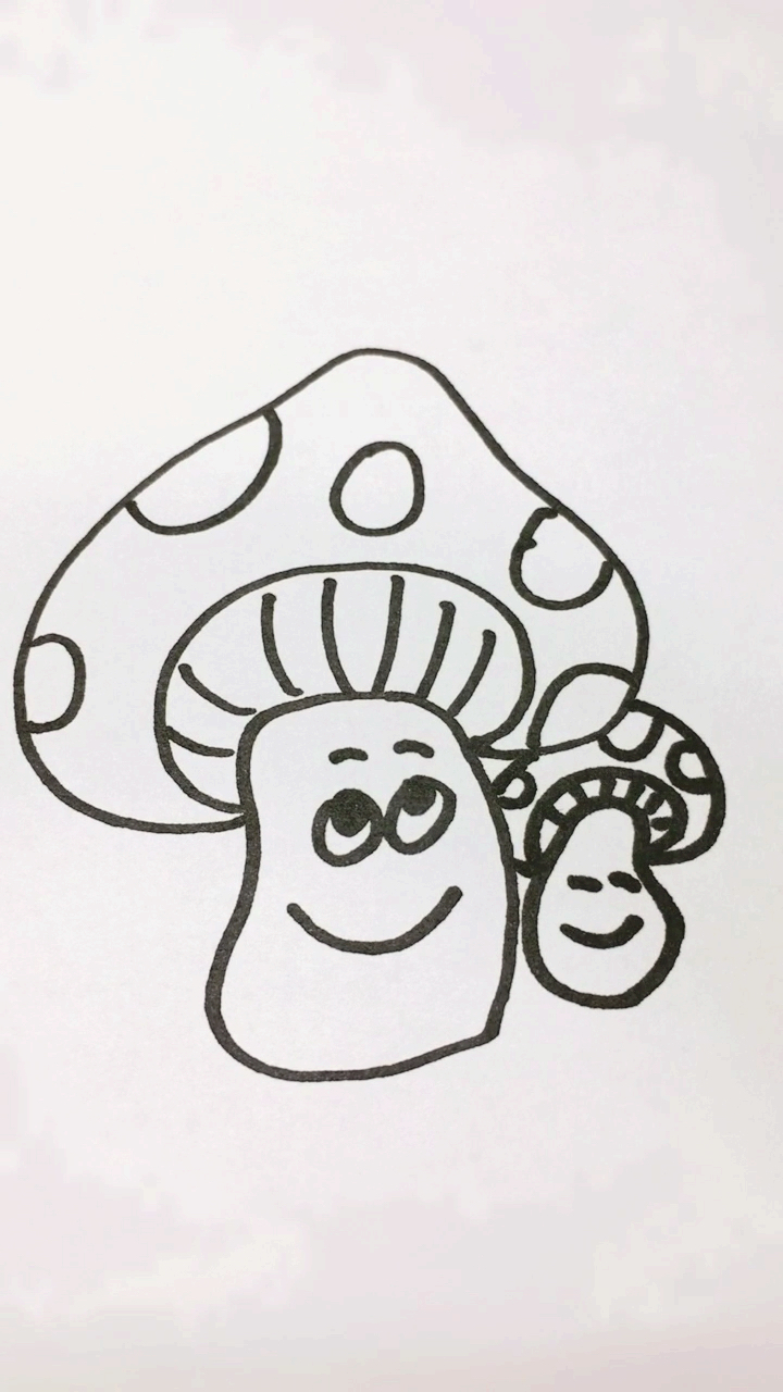 简笔画小蘑菇