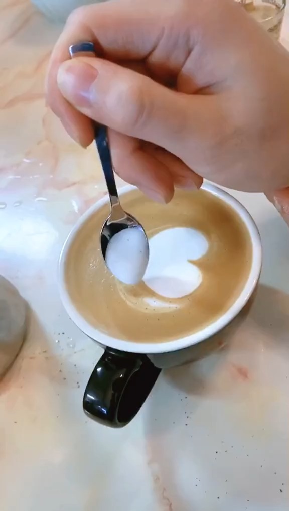 咖啡勾花#咖啡 最后很可耐哦