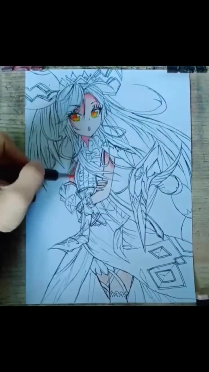 美术大佬日常用马克笔上色,这次画的是冰帝,实在是美翻了!