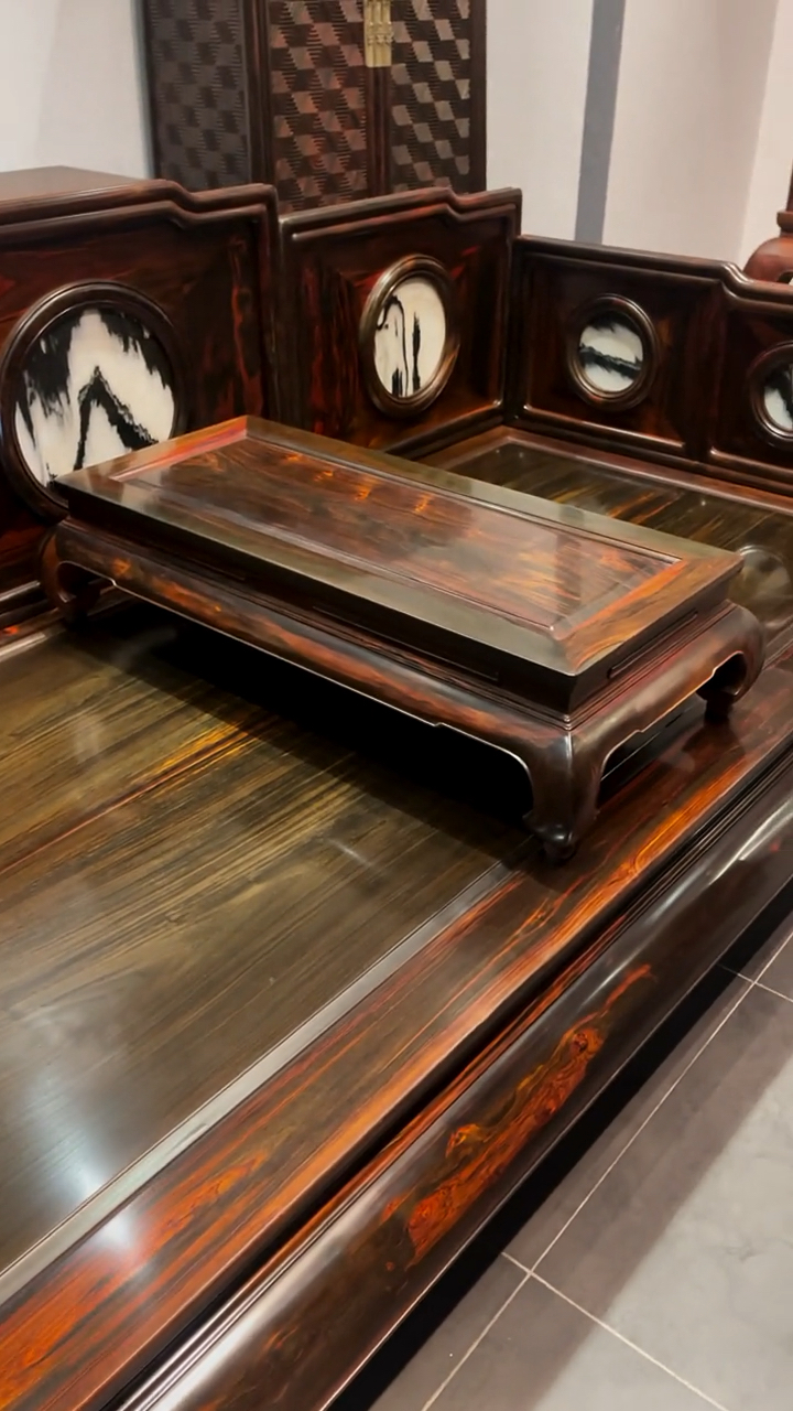 家具#大红酸枝罗汉床