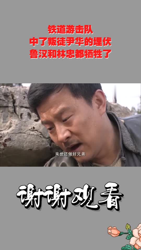 铁道游击队中了叛徒尹华的埋伏鲁汉和林忠都牺牲了