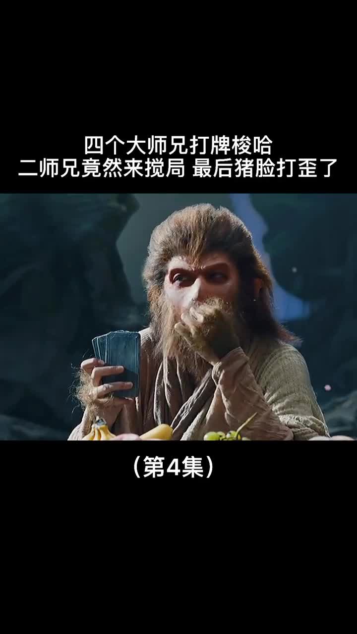 第4集大师兄正在娱乐,二师兄来搅局,最后猪脸被打歪了