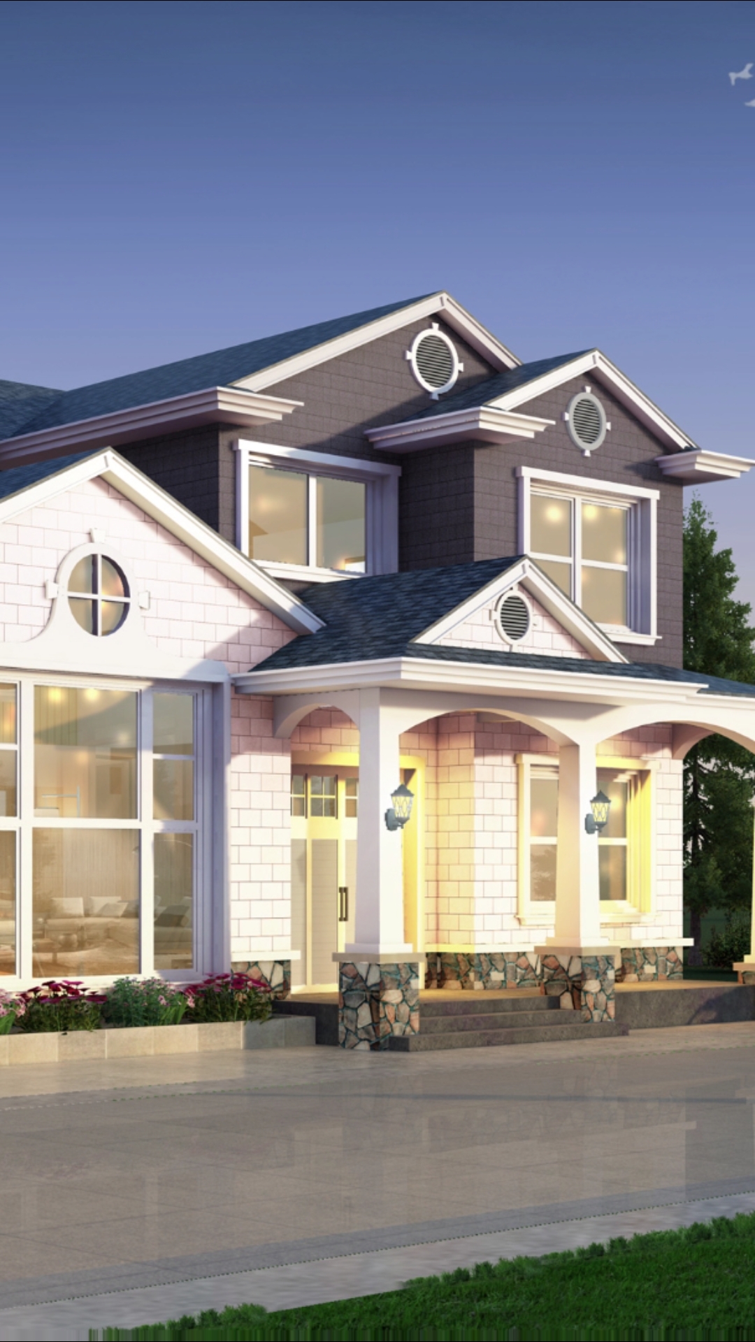 江苏南通二层13x15米美式别墅设计,层次丰富,效果惊艳!