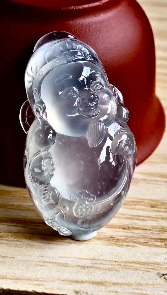 冰种翡翠财神爷