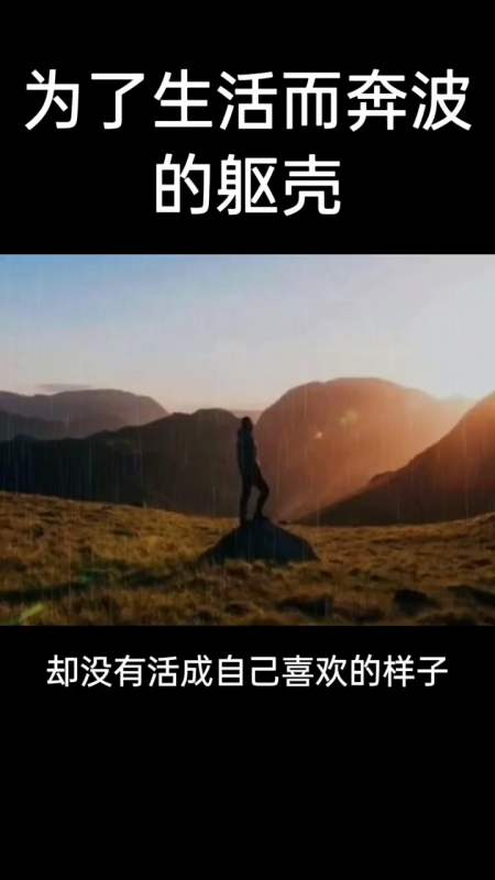 为了生活而奔波的躯壳,终究是会乏味的
