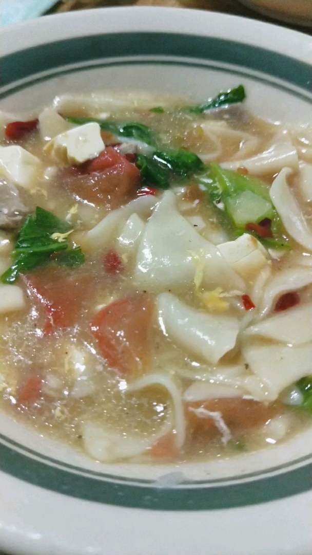 今晚做的新疆汤饭,宝宝吃了两大碗