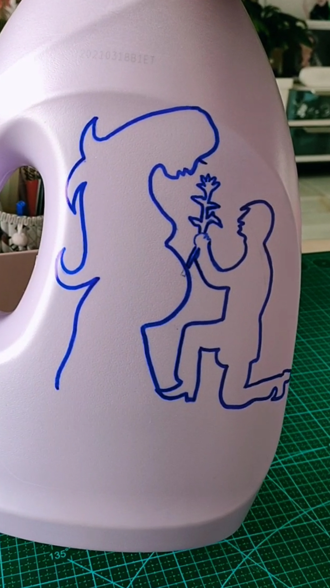 洗衣液瓶创意改造#自制花盆走起来