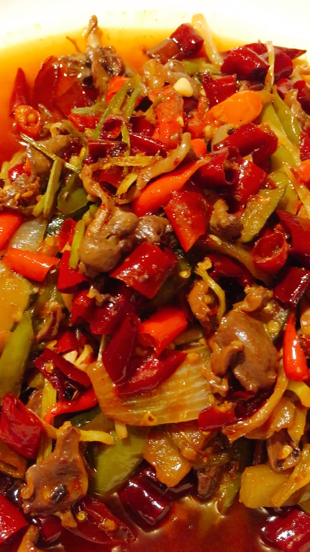 四川美食第14个～火爆鸡杂