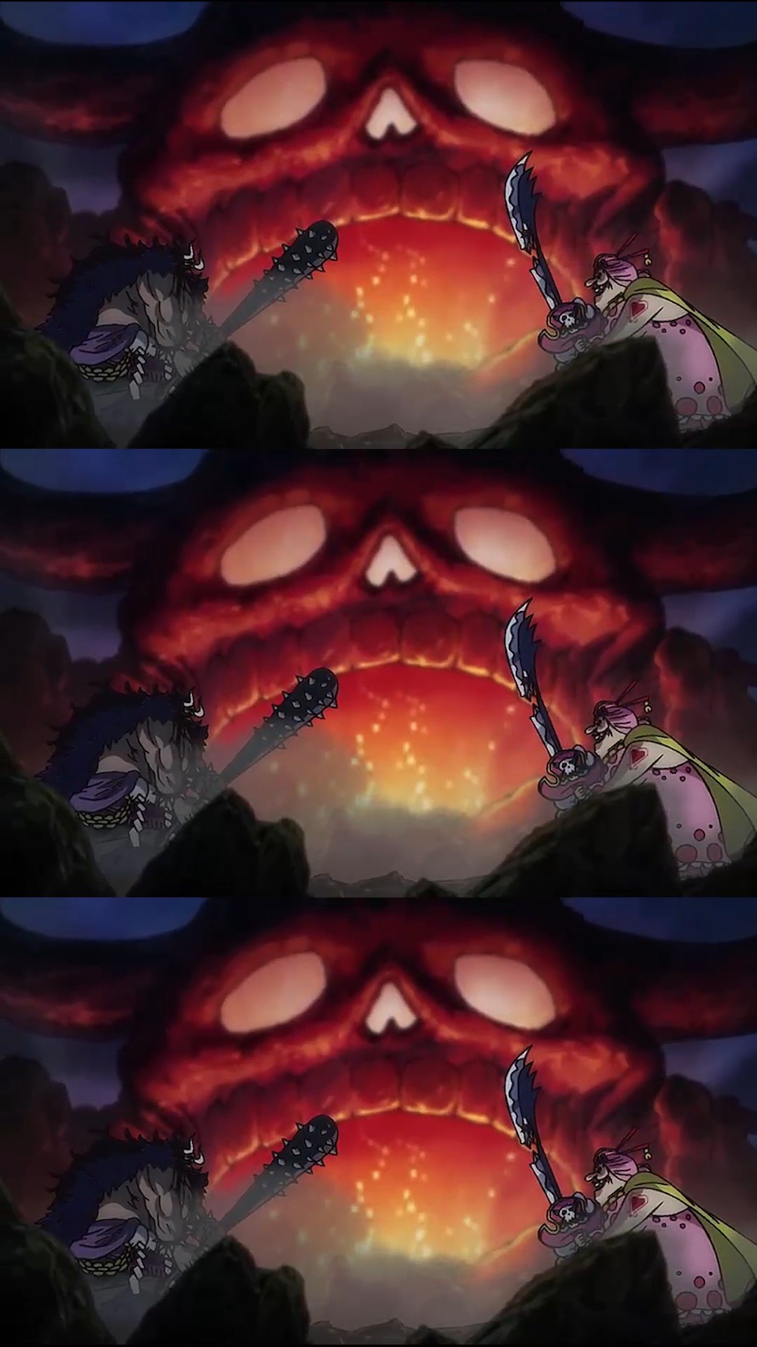 动漫#凯多vs大妈,整个鬼岛都为之颤抖!