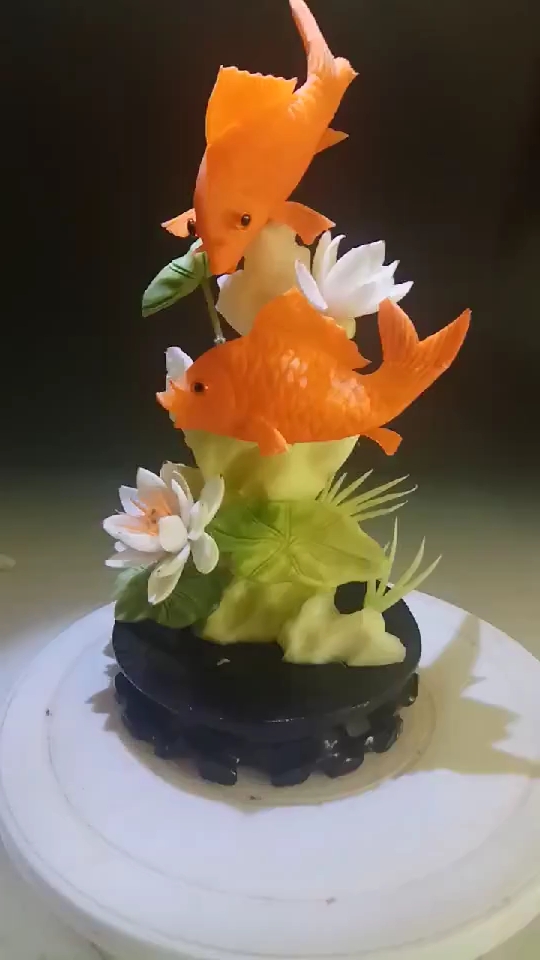 食品雕刻,创意小盘饰.