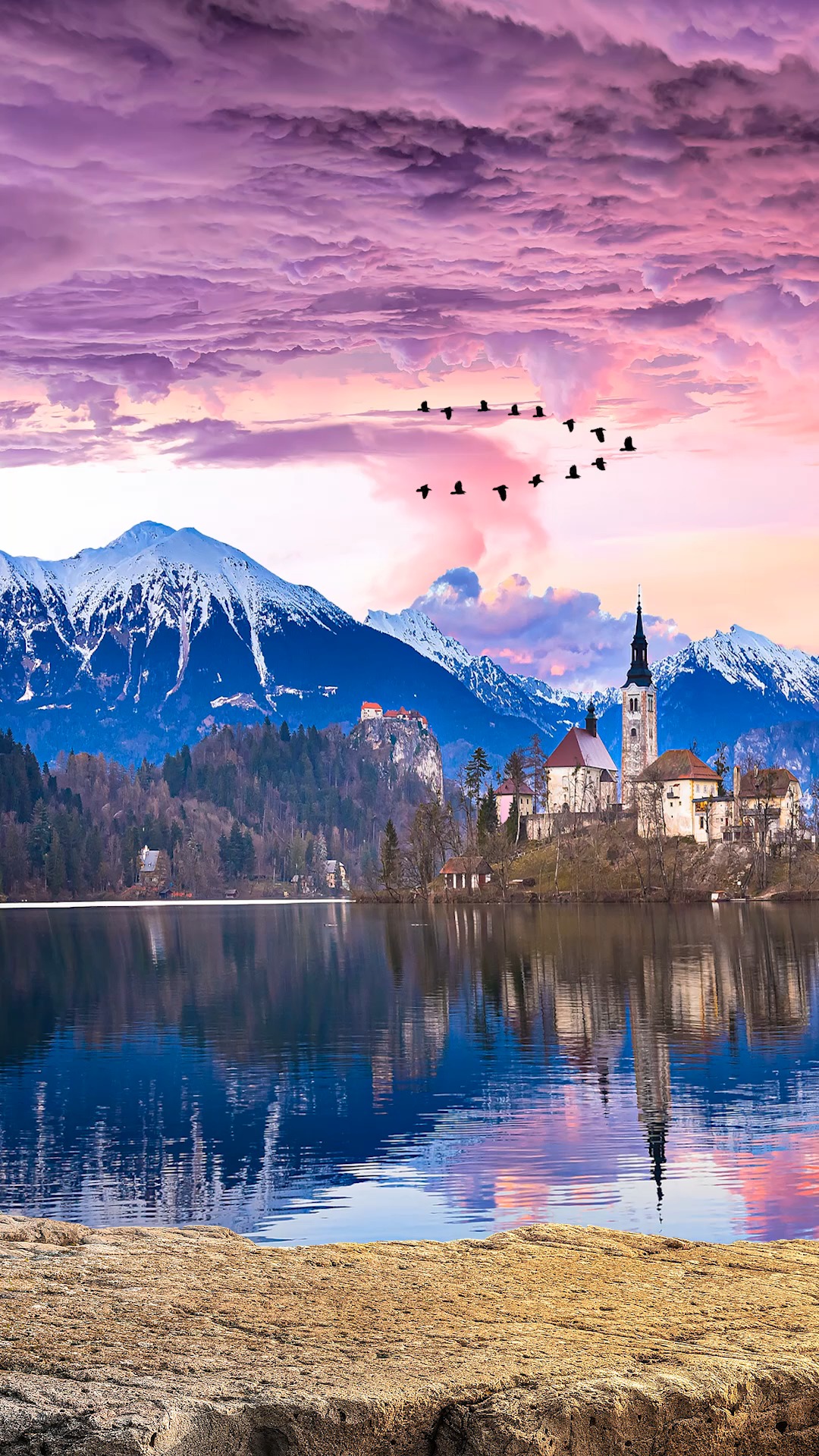 大自然美景#让人向往的欧洲小镇,等了几天才拍到的晚霞