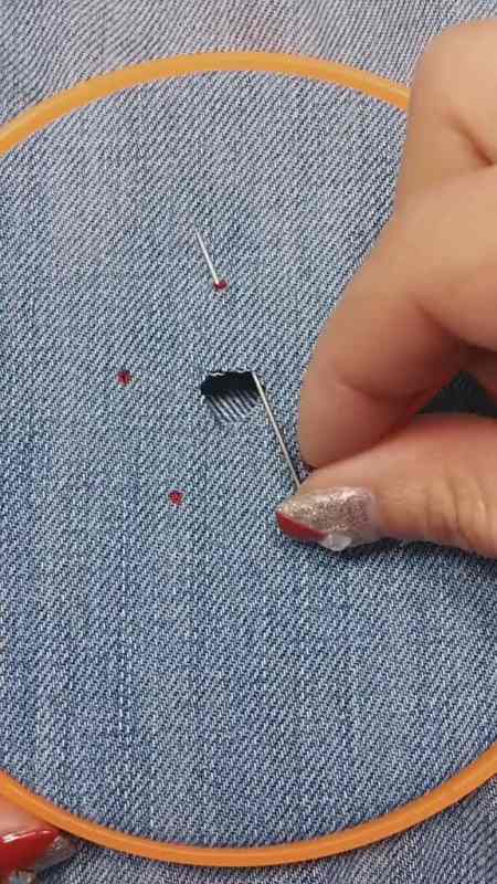 我要上热门手工针线五角星补洞也好看