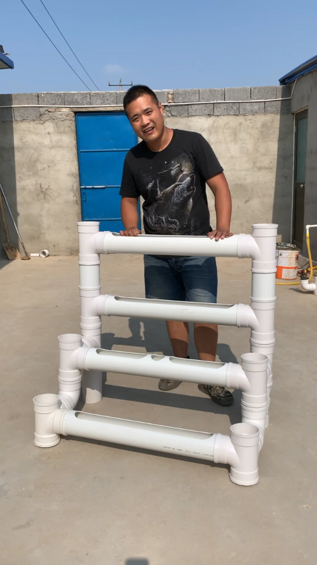 这是高手#教你水管做花架