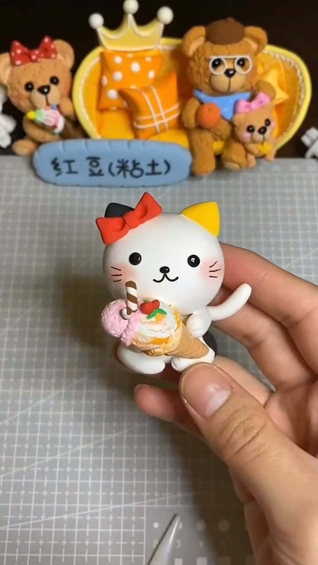 又一只可爱的小猫～喵～ #超轻粘土-度小视