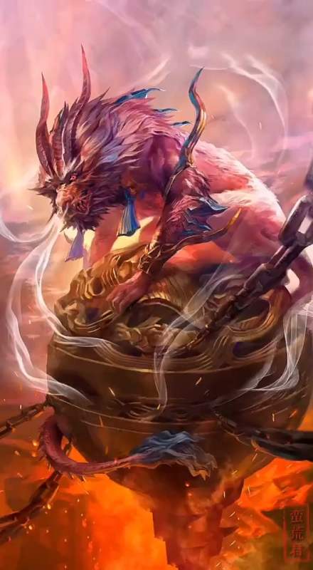 龙生九子狻猊其形似狮性好火烟故立于香炉盖上