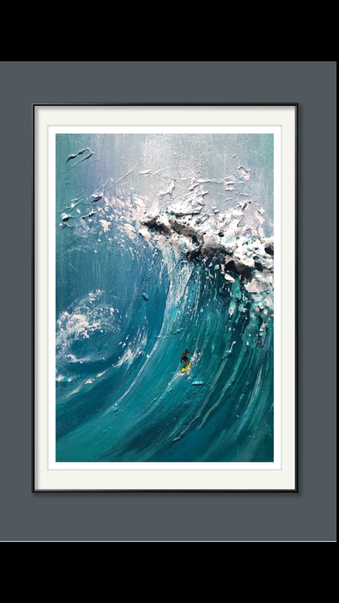 用废弃颜料创作一幅画《乘风破浪》#画#张忆杰#海浪