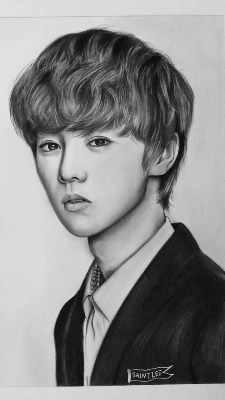 画一只傻狍子 鹿晗