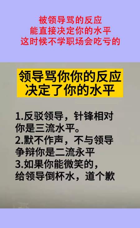被领导骂的反应,能直接决定你的水平,这时候不学职场会吃亏的!