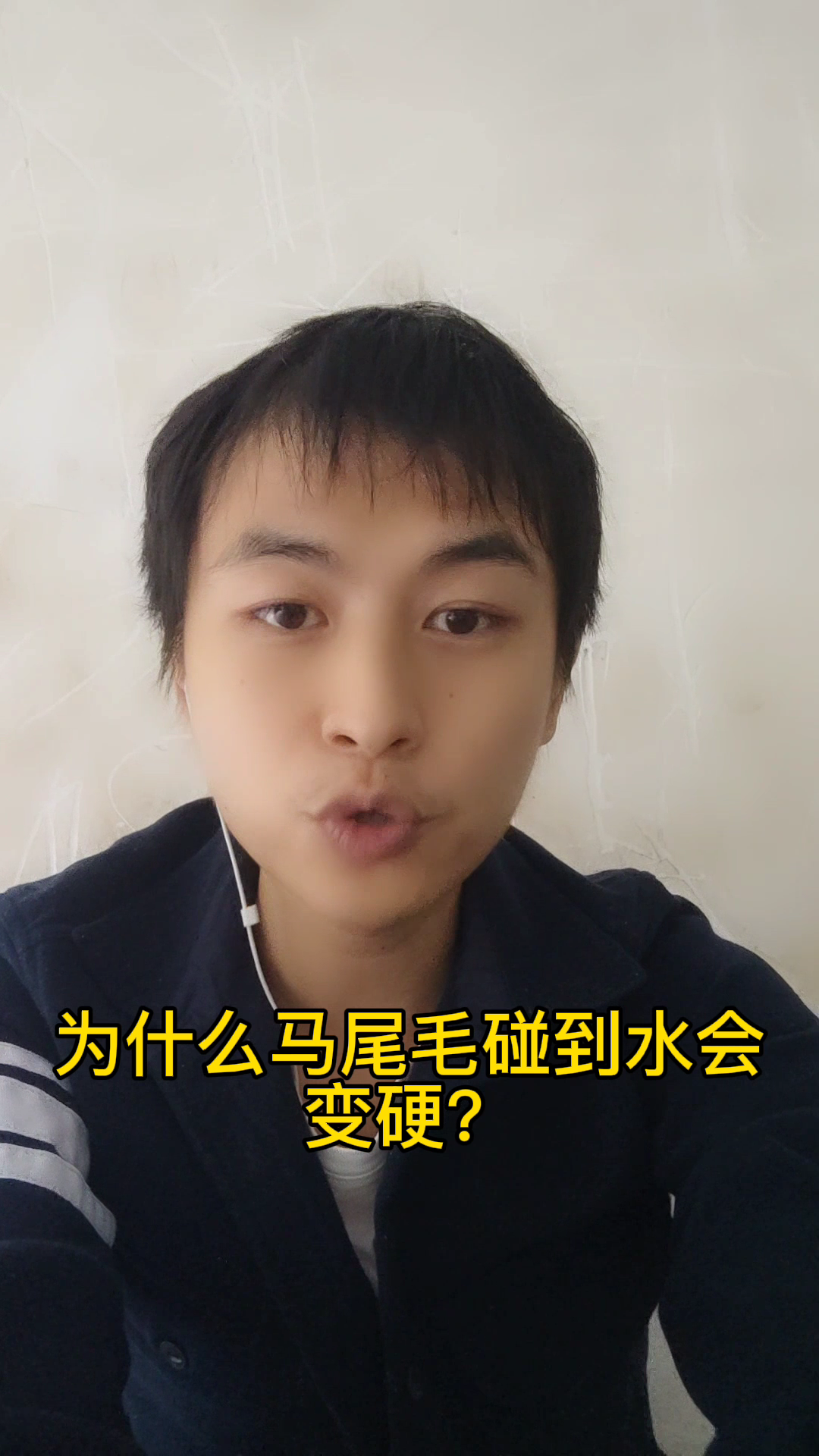 为什么马尾毛碰到水会变硬?