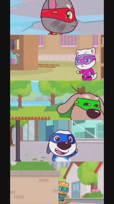 汤姆猫英雄小队超越极限一起冲炫酷向前冲冲冲霸气五人组