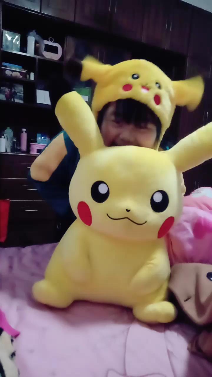 两个皮卡丘好可爱哦!