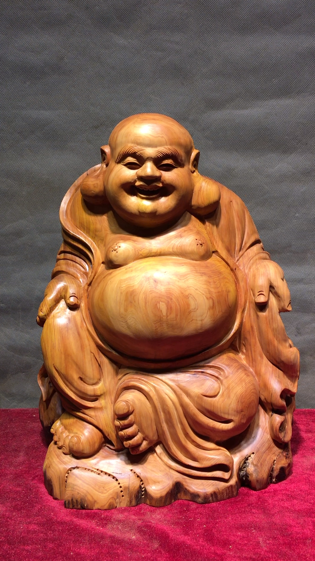 木雕开心佛,纯手工打造