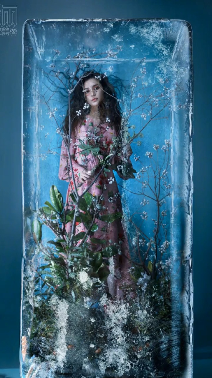 明星娱乐#baby时尚大片,化身冰美人梦幻十足