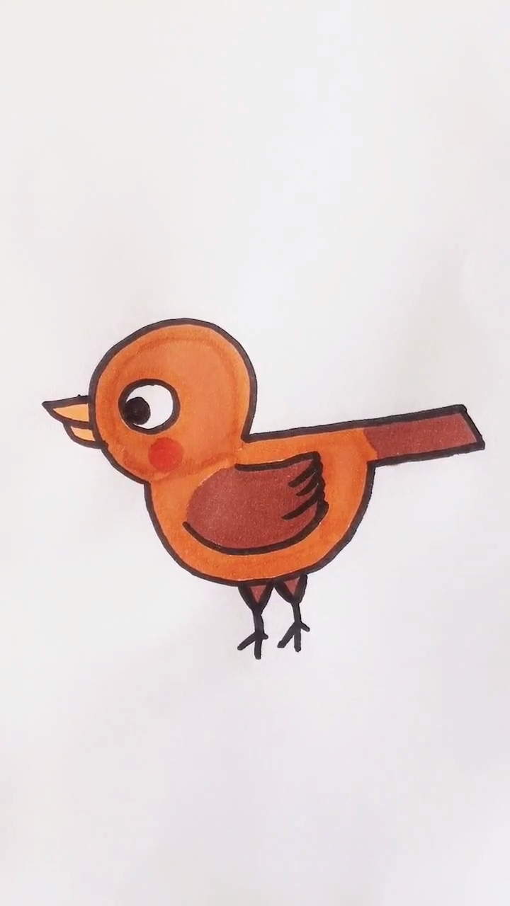 画画原来如此简单#教你画小鸟