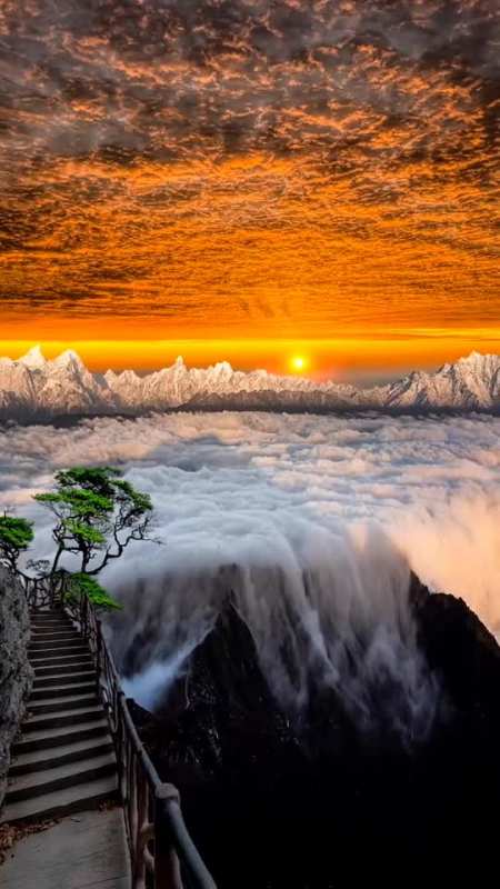 奇观落日归山海,山海藏深意