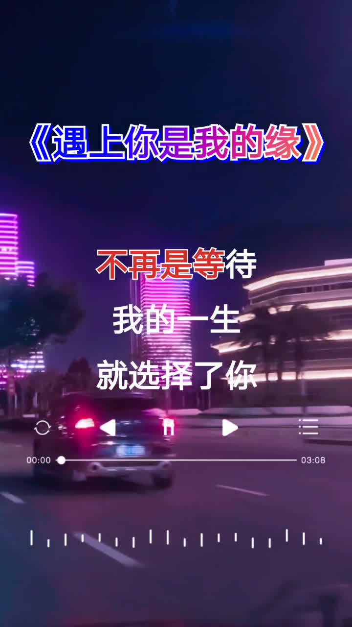 我的奋斗人生遇上你是我的缘我爱上你是我的福我在等